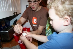 Coloring Easter eggs