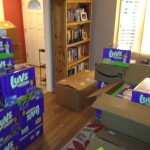 diapers in living room