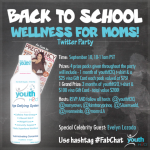 Join Us for #FabChat Twitter Party 9/10/14: Back To School Wellness For Moms Sponsored by youthH2O