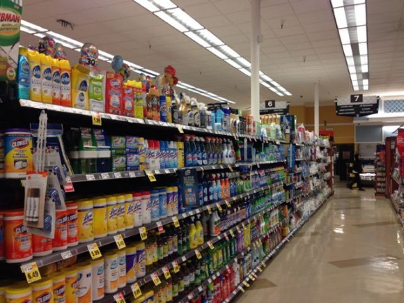dusting with socks grocery store