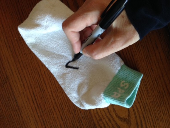 dusting with socks sharpie