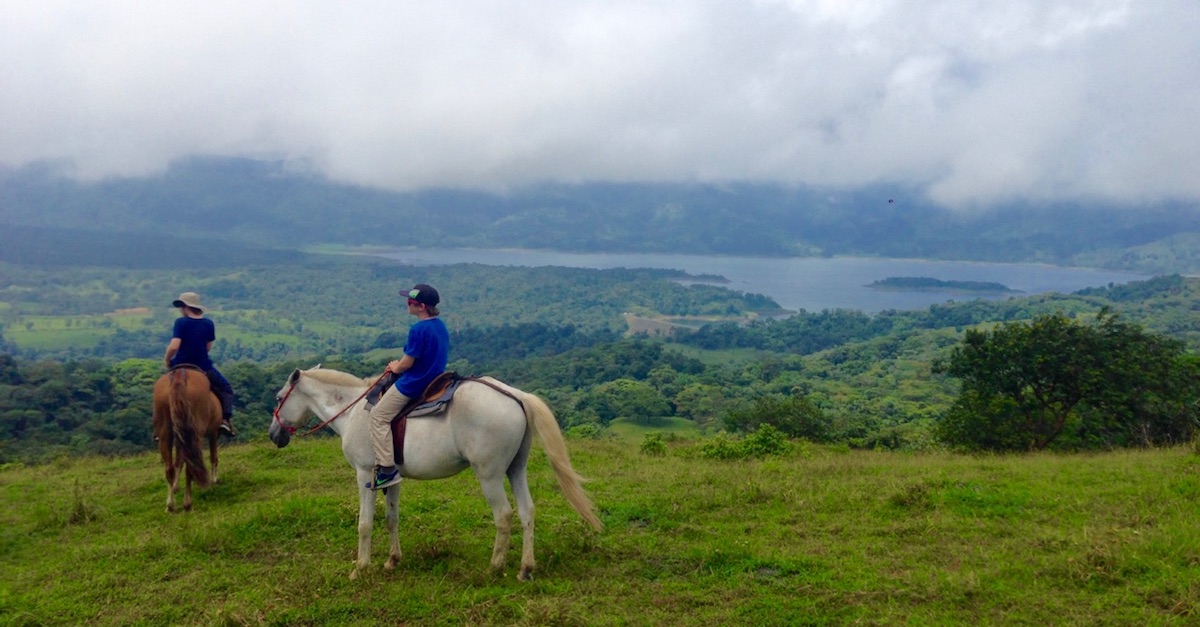 Costa Rica Vacation - an Epic Family Adventure, Part 1 horseback riding lake arenal