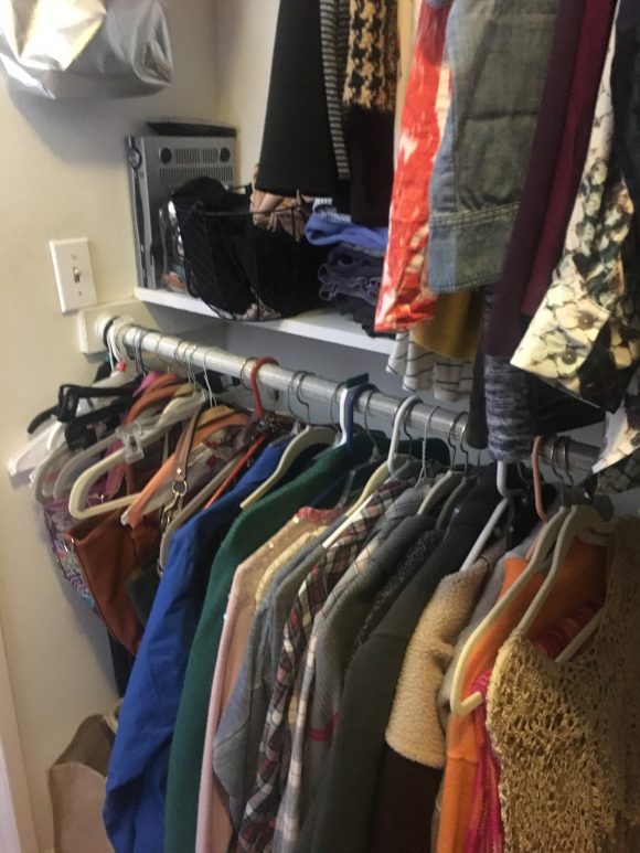 Clothes in closet
