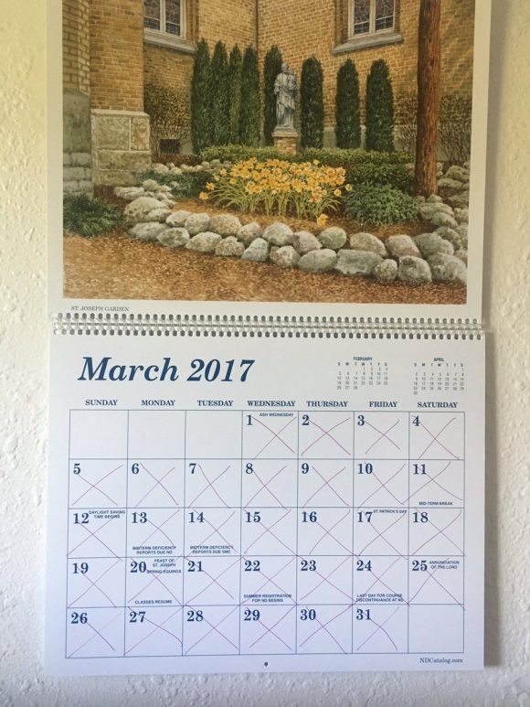 March calendar page
