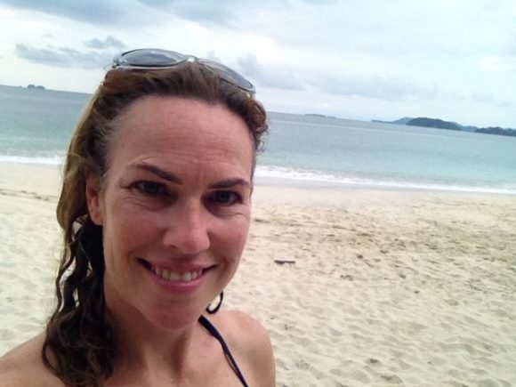 woman on beach