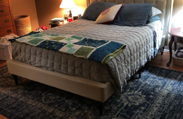 nicely made bed