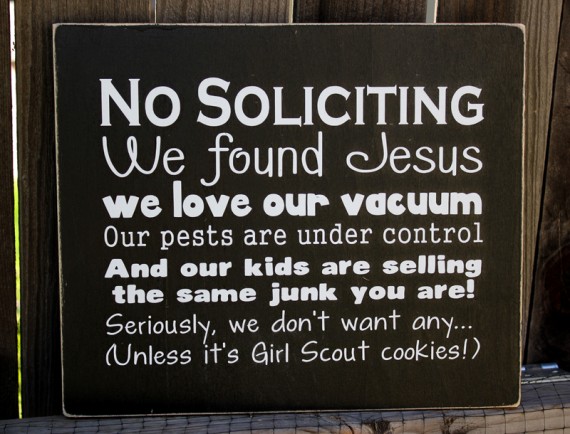 No Soliciting Sign babycenter