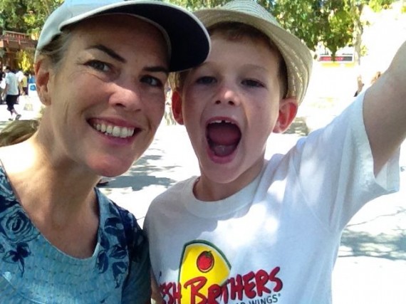 mom and son before magic mountain