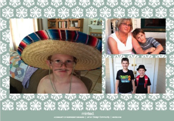 mint test christmas card back