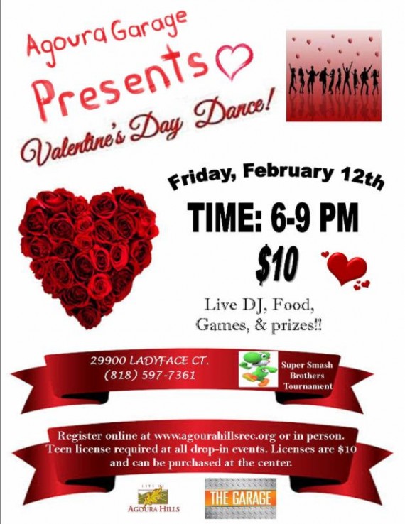 The Garage Hosts Teen Valentine's Day Dance Friday February 12 The Garage Hosts Teen Valentine's Day Dance Friday February 12