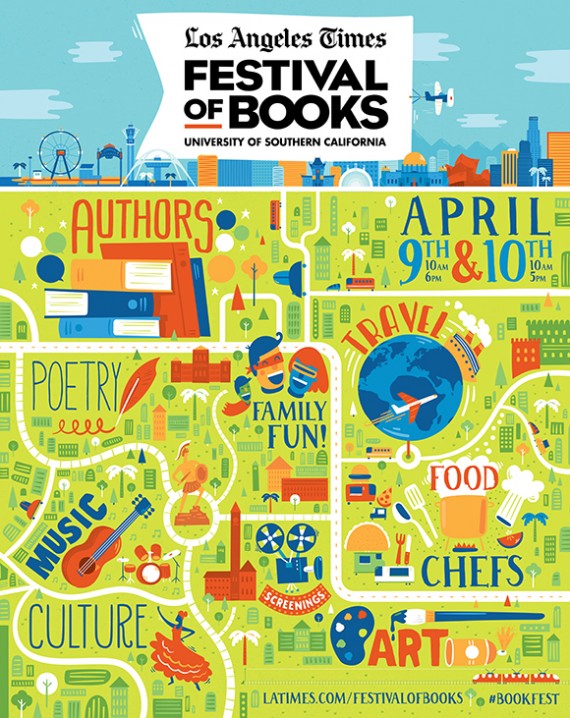 la times festival of books poster