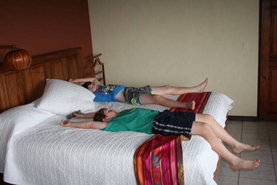 costa rica with kids arenal lodge bedroom