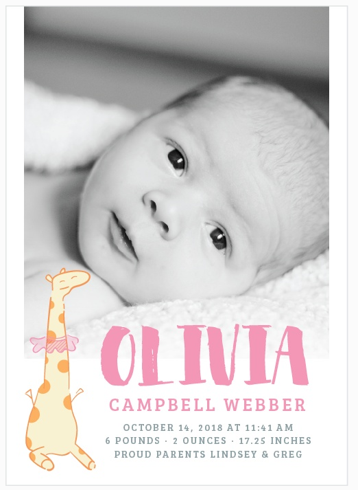 unique birth announcements basic template