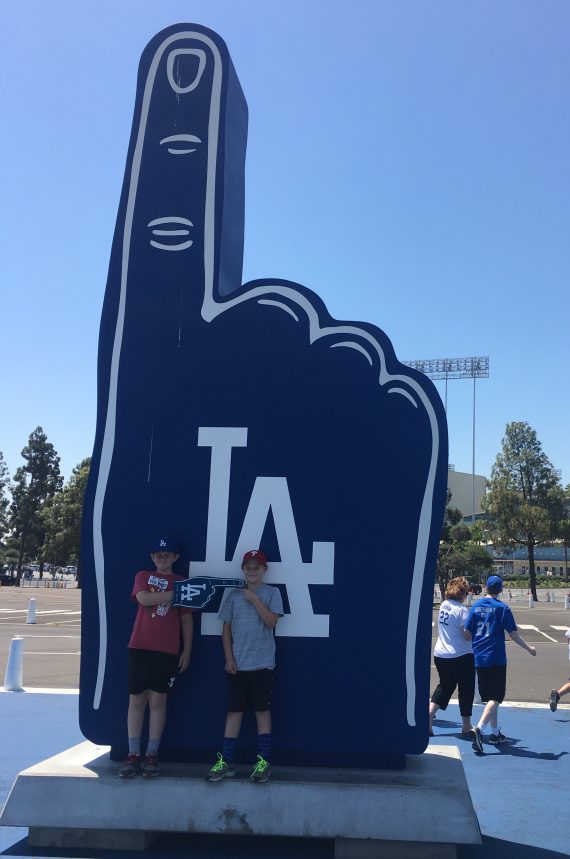 Dodger Stadium giant hand