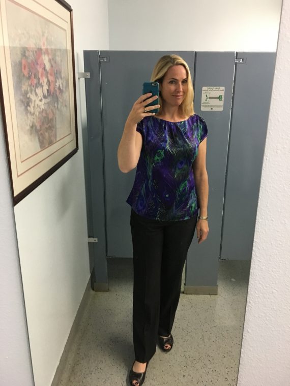 clothing swap peacock top