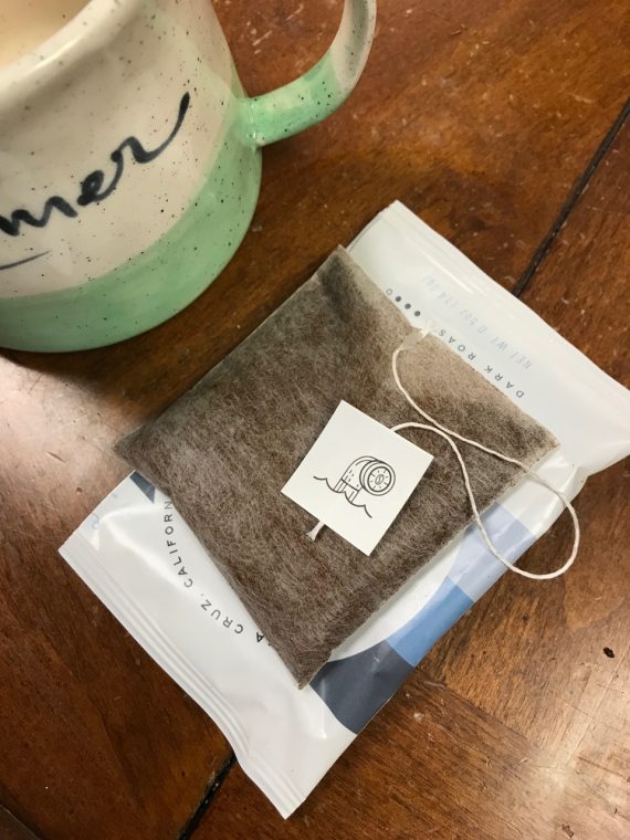 coffee bag with package and mug