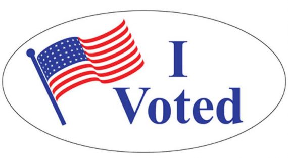 sticker design with american flag